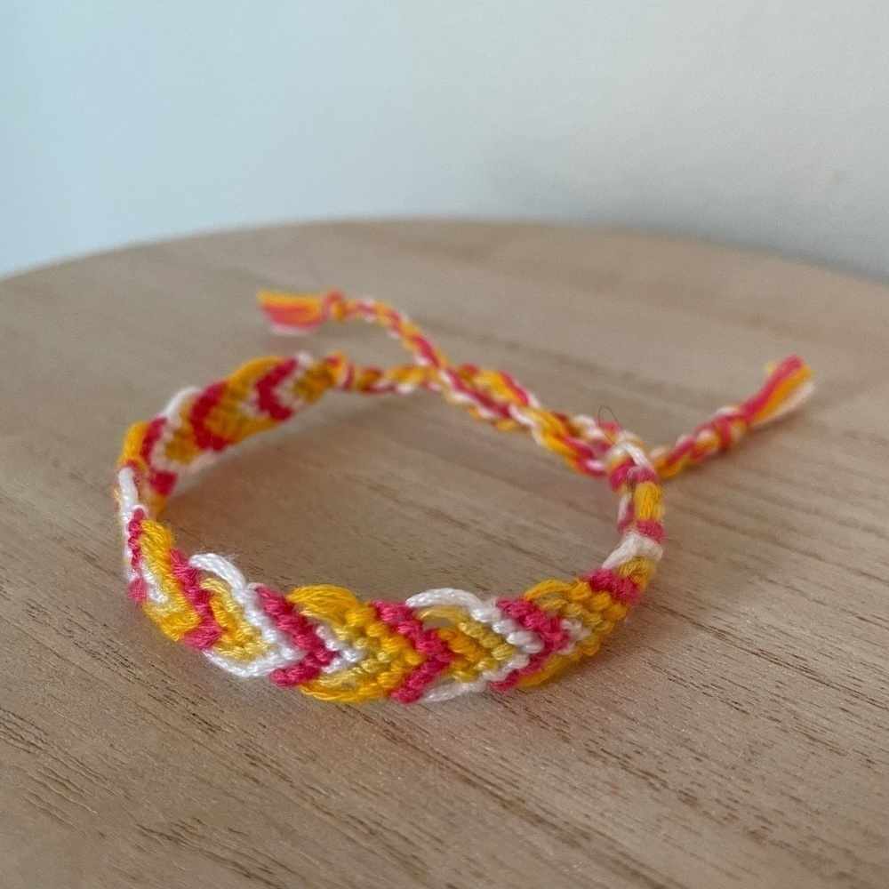 Sunshine Pink Woven Bracelet